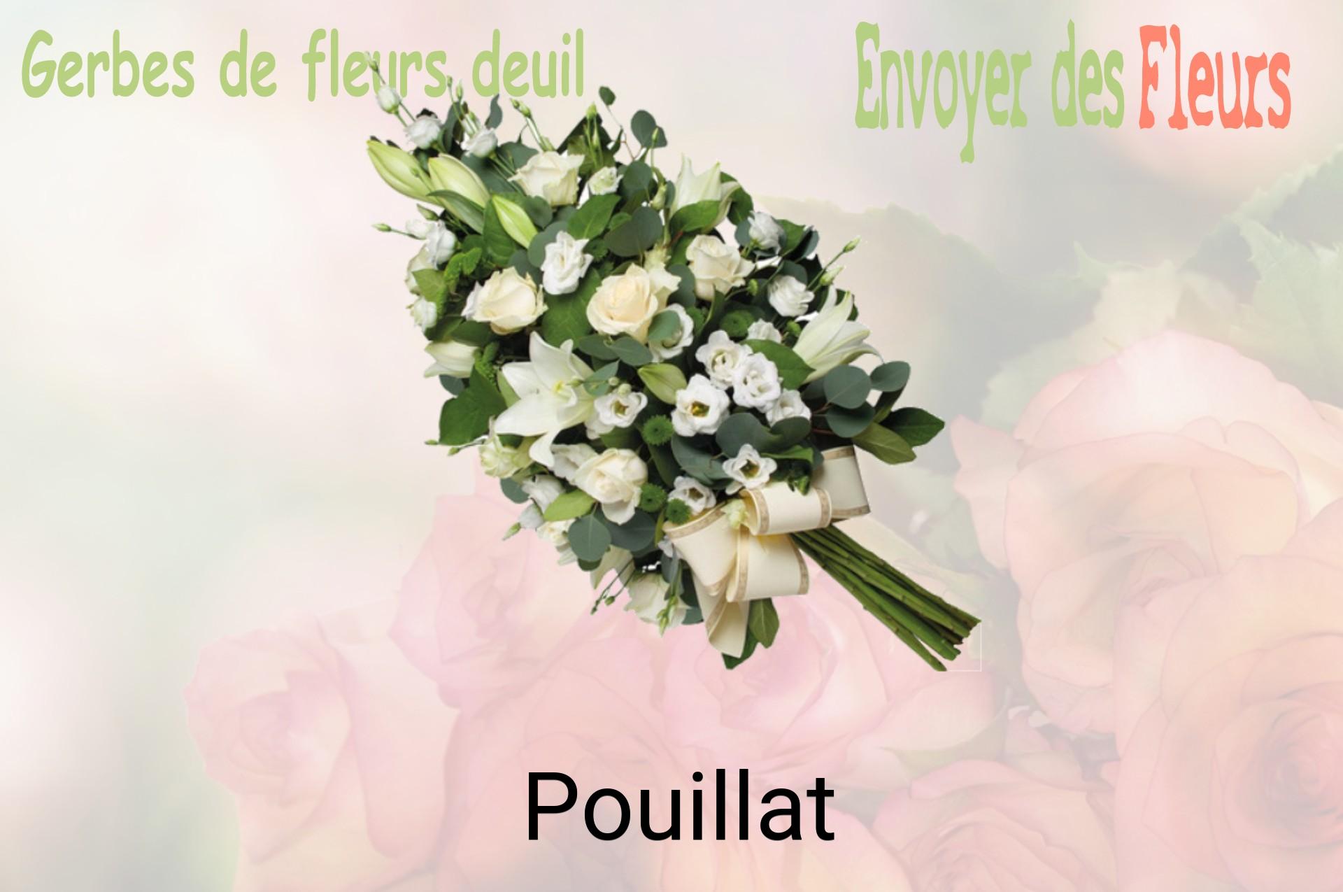 Gerbe de fleurs de deuil livrée à Pouillat
